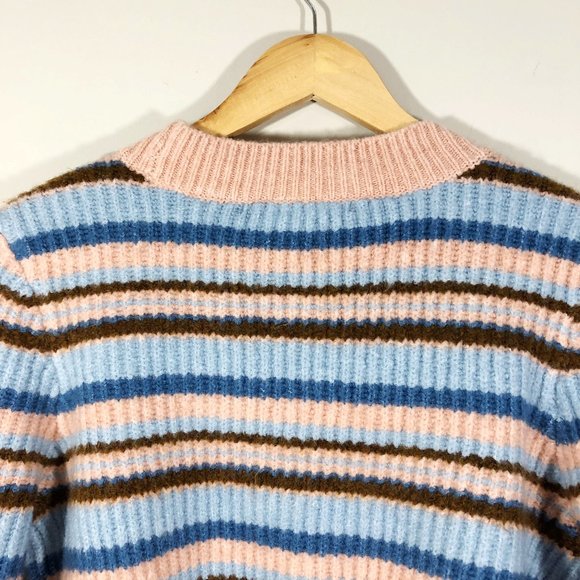NWT! Nordstrom ENGLISH FACTORY Knit Stripe Cardigan in Multi M - Picture 12 of 16